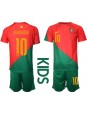 Portugal Bernardo Silva #10 Heimtrikotsatz für Kinder WM 2022 Kurzarm (+ Kurze Hosen)